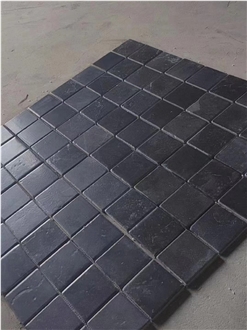 High Quality Polished Black Limestone Tiles