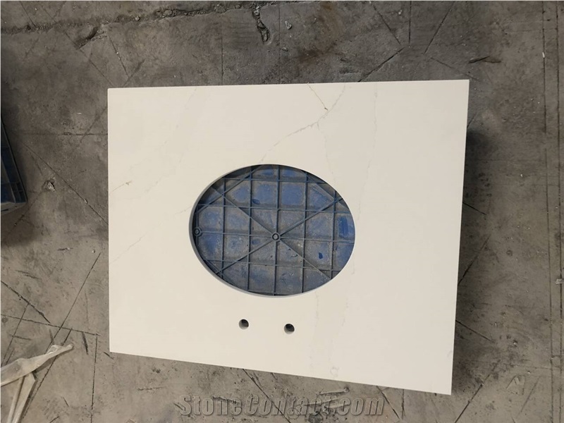 Marble Look Quartz Bathroom Vanity Tops