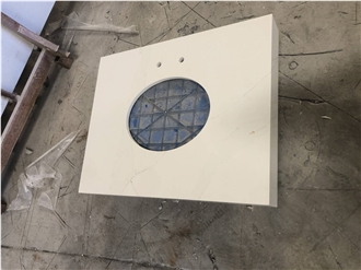 Marble Look Quartz Bathroom Vanity Tops