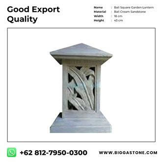 Sandstone Square Garden Lantern Sandstone Square Garden Lantern
