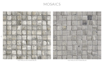 Ocean Blue Travertine Mosaic