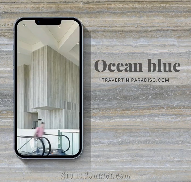 Travertino Di Rapolano - Ocean Blue Travertine Quarry