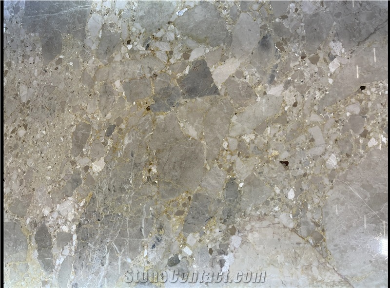 Grey Breccia Marble Slab