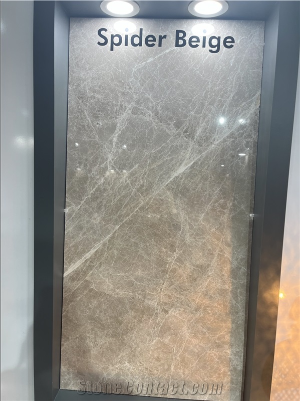 Isaura Spider Beige Marble Slab