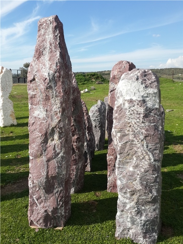 Aegean Bordeaux Marble Monolith