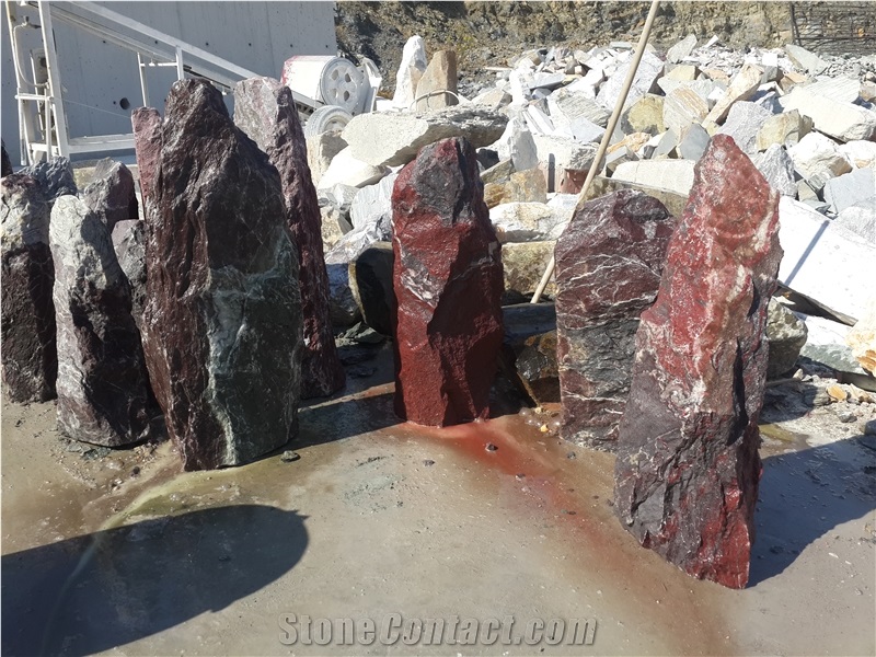 Aegean Bordeaux Marble Monolith