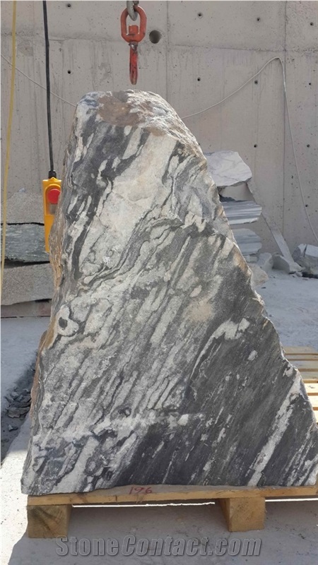 Black Angel Stone Boulder Headstone