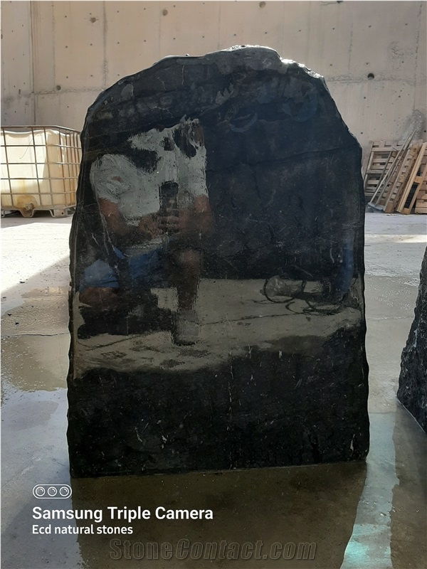 Black Marble Headstone