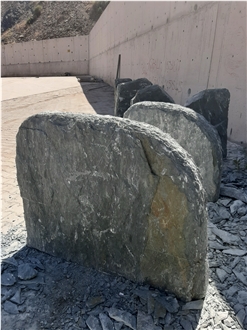 Green Candy Marble Rock Headstone