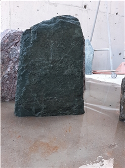Green Candy Marble Rock Headstone