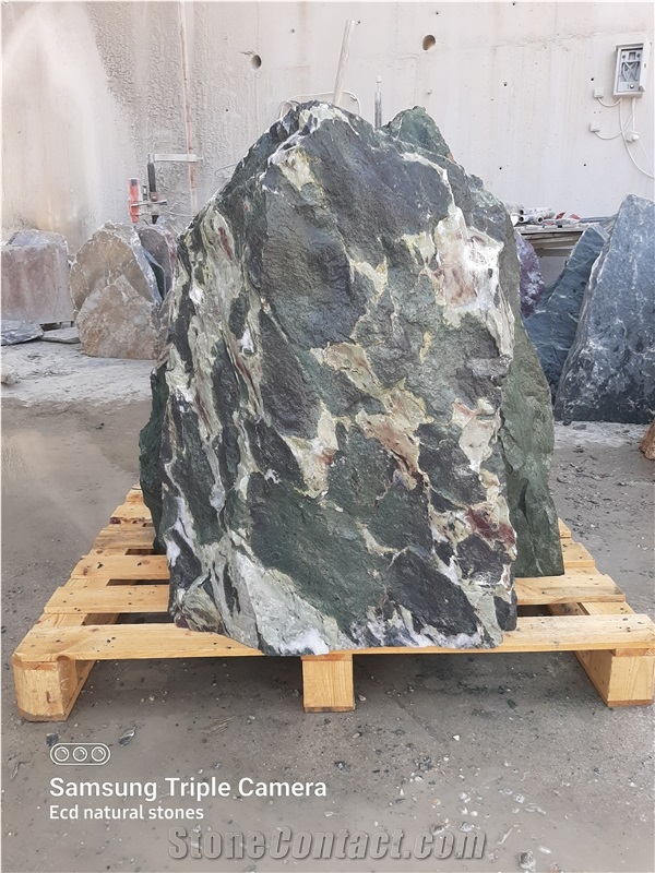 Green Hornet Marble Rock Headstone
