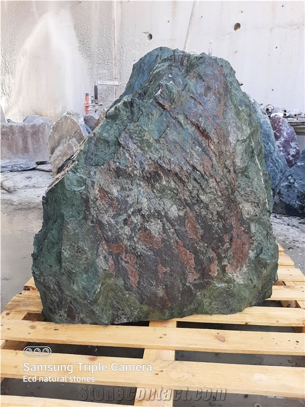 Green Hornet Marble Rock Headstone