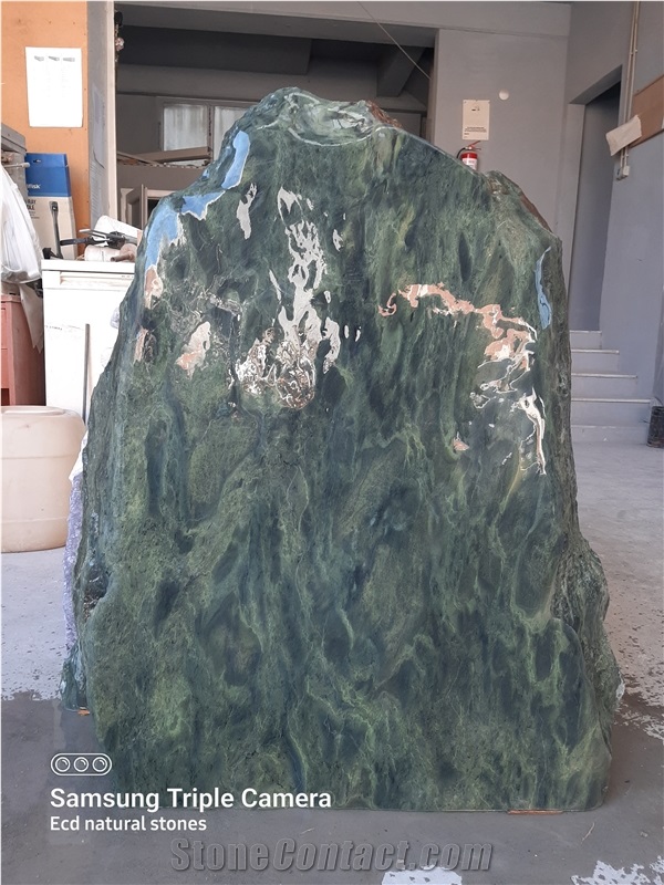 Green Hornet Marble Rock Headstone