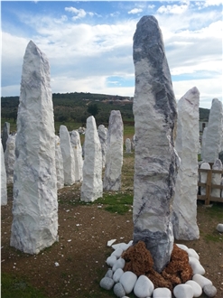 Milas Purple Wave Marble Garden Design Monolith