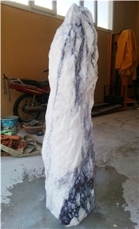 Milas Purple Wave Marble Garden Design Monolith