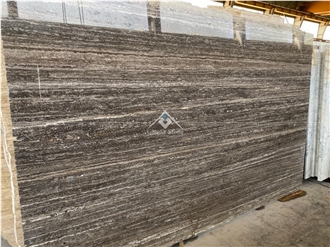 Silver Titanium Travertine Slabs