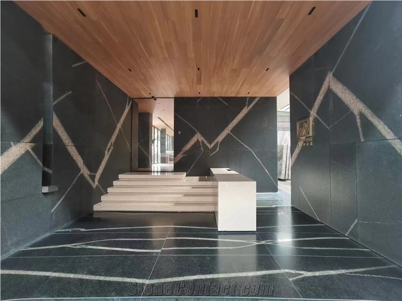 Spider Black Quartzite Polished Slabs