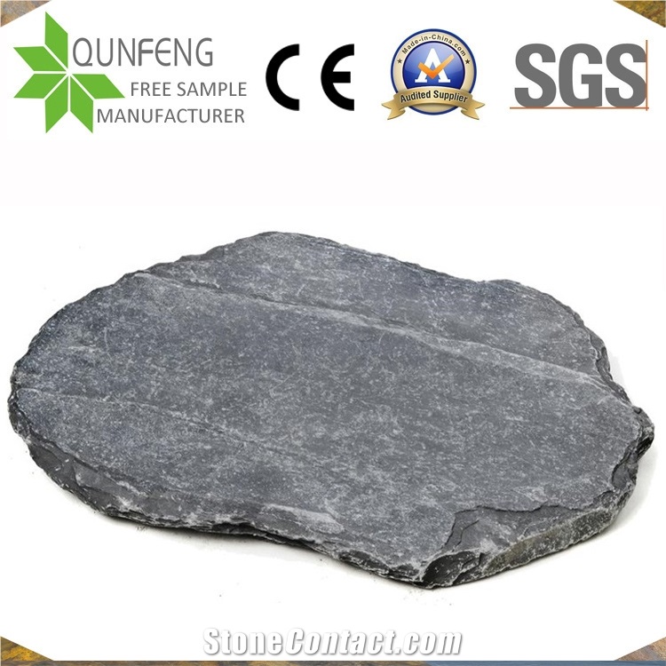 China Black Random Stone Slate Garden Stepping Pavement