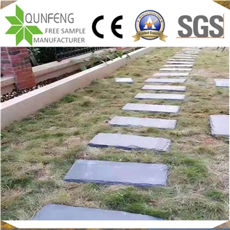 China Black Random Stone Slate Garden Stepping Pavement