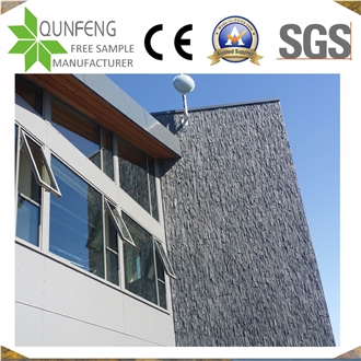 China Black Split Stone Wall Cladding Z Slate Ledger Panels