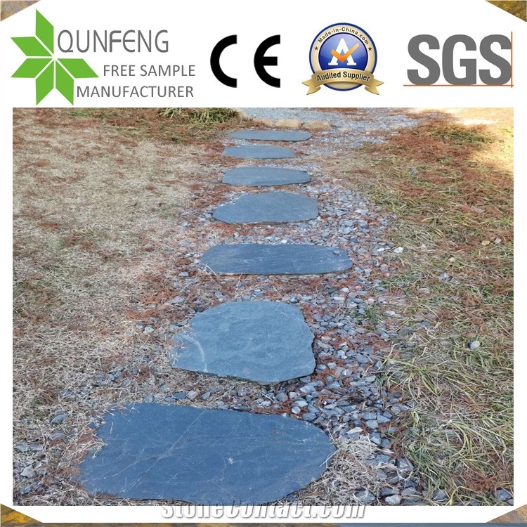 China Natural Split Black Landscaping Walkway Stone Slate