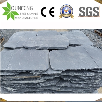 China Natural Split Black Random Slate Garden Stepping Stone