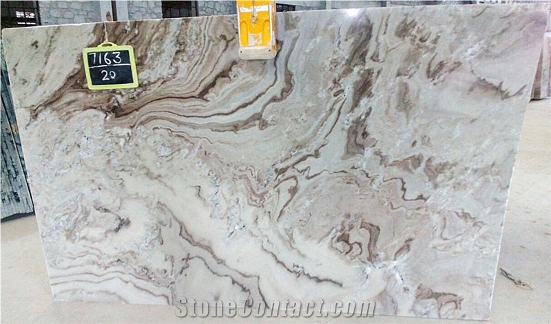 Bruna White Marble Slabs