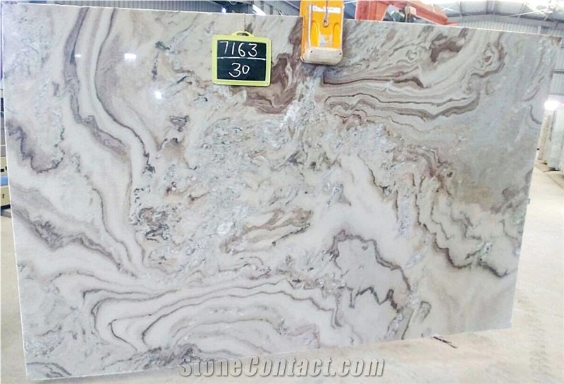 Bruna White Marble Slabs