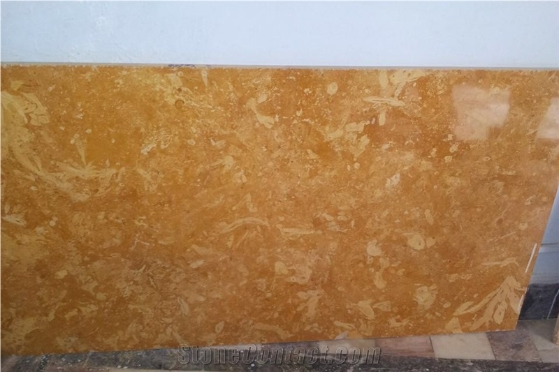 Flowery Gold Marble Slabs & Tiles, Golden Flower Marble