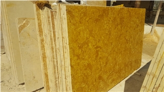 Flowery Gold Marble Slabs & Tiles, Golden Flower Marble