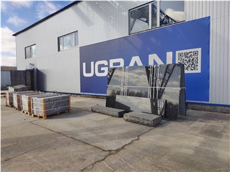 UGRAN Black Gabbro Granite Slabs (70 Cm Height)
