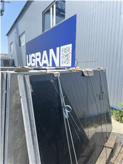 UGRAN Black Gabbro Granite Slabs (70 Cm Height)