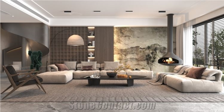 Andes Grey Marble Slabs For Flooring Wall Tile
