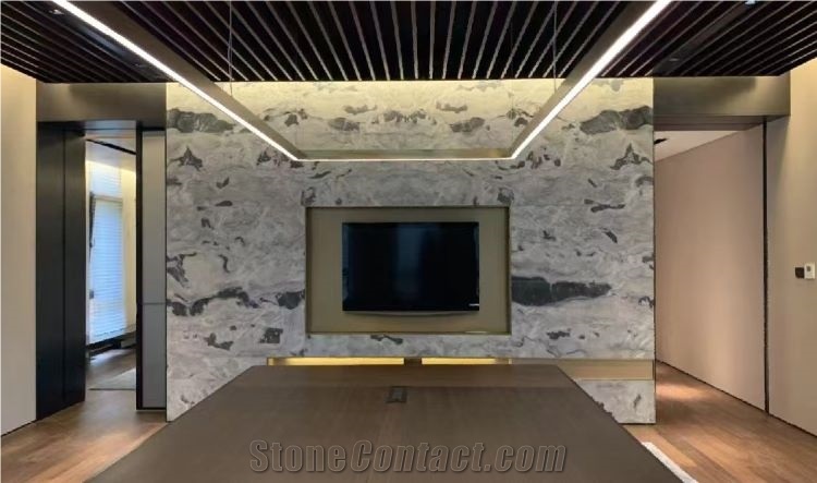 Arctic Ocean Marble Spirited Away Quartzite Slabs Tiles