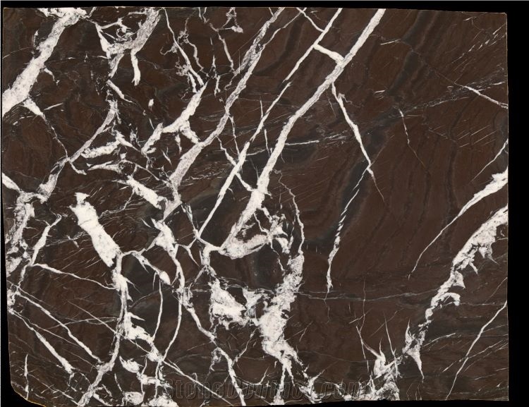 Brown Rosso Golzar Majestic Rose Marble Slabs