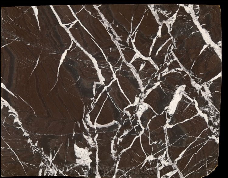 Brown Rosso Golzar Majestic Rose Marble Slabs