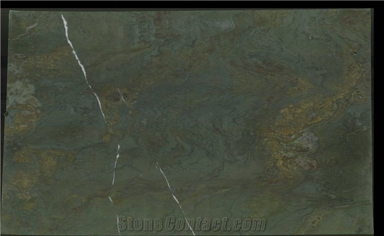 Olive Verde Patricia Marble Slab Tiles Flooring Wall