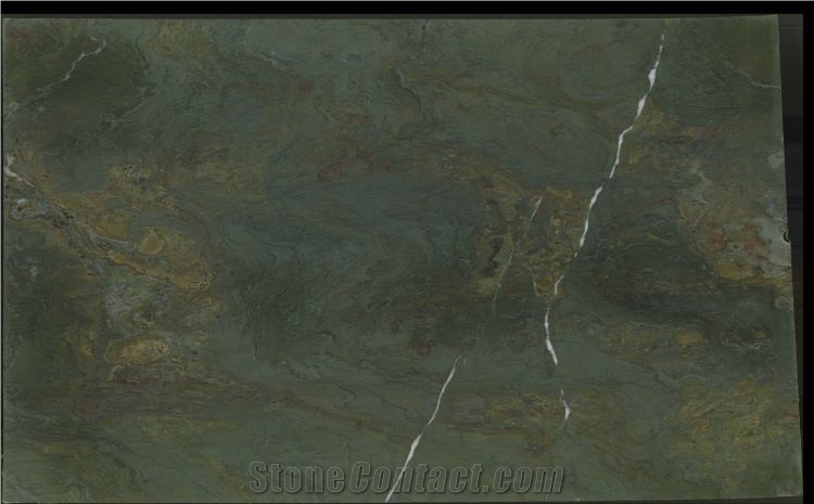 Olive Verde Patricia Marble Slab Tiles Flooring Wall