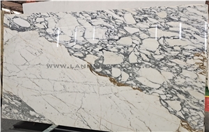 Polished Arabescato Corchia Gold Marble Slabs
