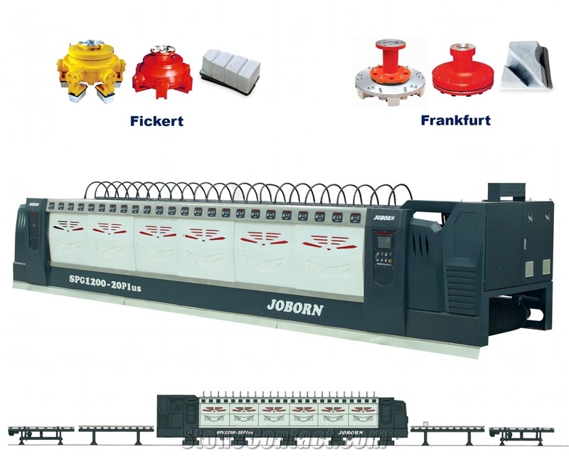 Fickert Frankfurt Automatic Polishin Line Machine For Granite Marble