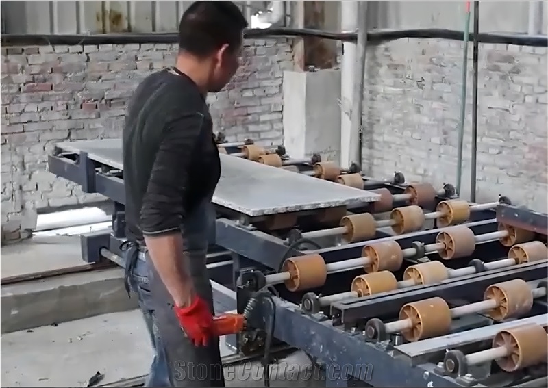 Fickert Frankfurt Automatic Polishin Line Machine For Granite Marble