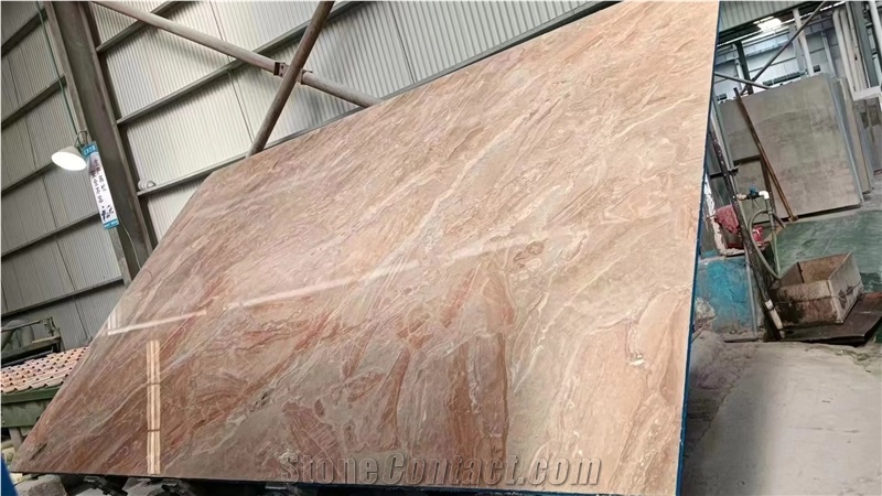 Breccia Rosato Rose Stone Tiles Primera Damascata Slab