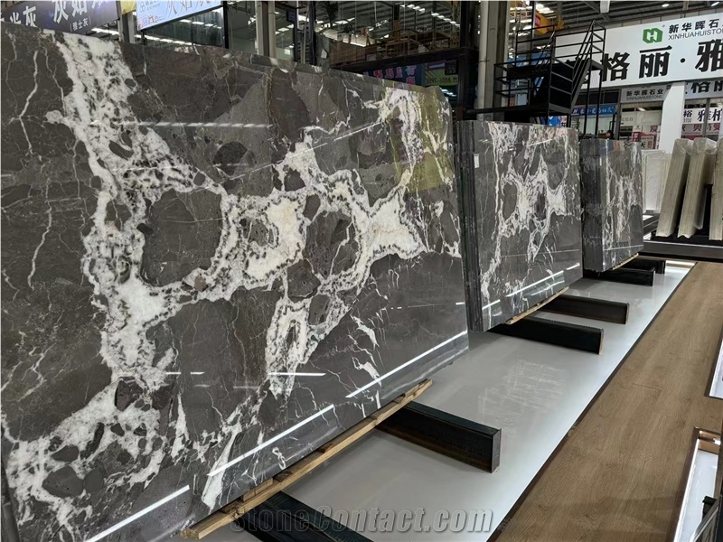 Calacatta Grey Picasso Slabs Home Wall Decoration Tile
