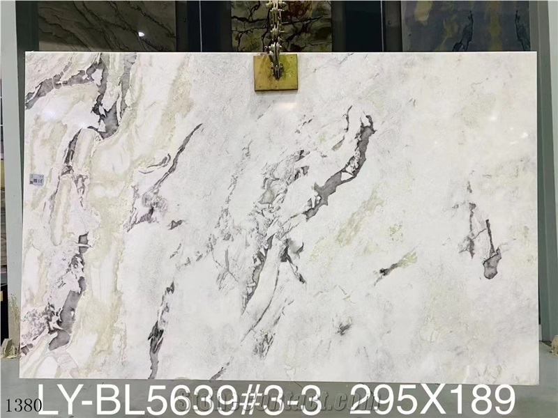 Caribbean Island Marble Slabs Dover White Stone Floor Use