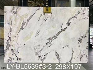 Caribbean Island Marble Slabs Dover White Stone Floor Use