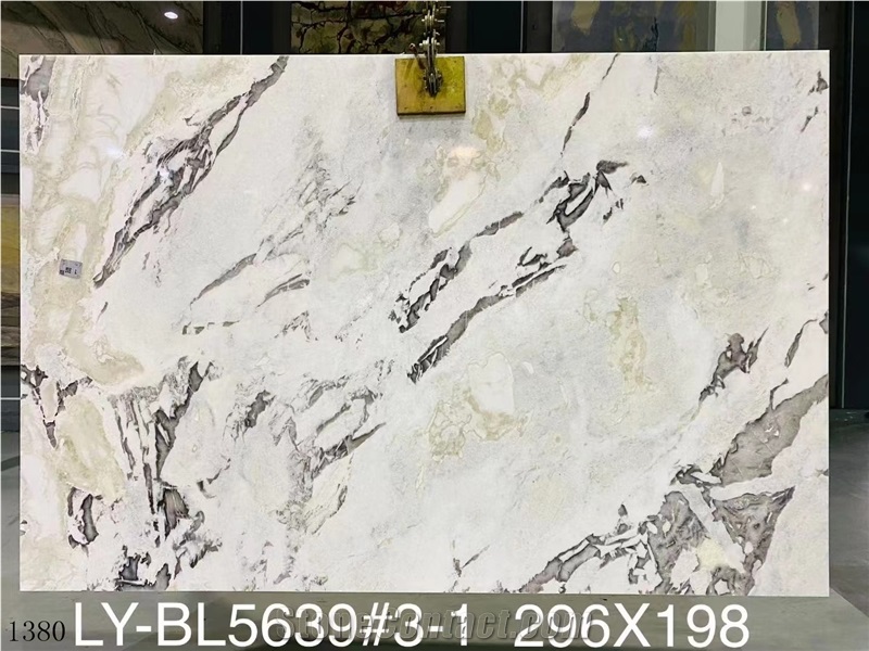 Caribbean Island Marble Slabs Dover White Stone Floor Use