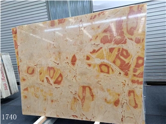 Modern Picasso Marble Slabs Orange Stone Wall Decoration Modern Picasso Marble Slabs Orange Stone Wall Decoration