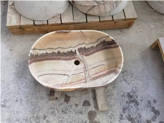 Red Dragon Onyx Wash Basin