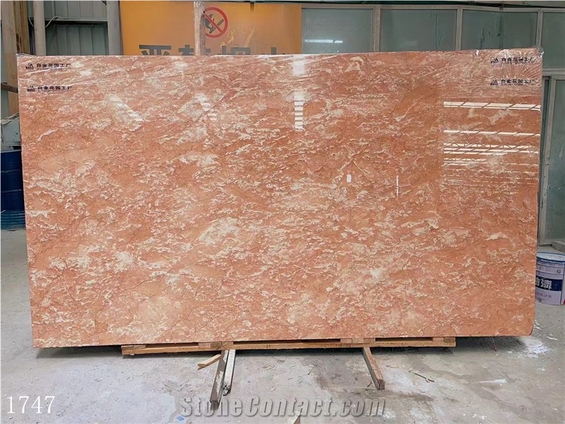 Tea Rose Marble Slabs Filipina Orange Peel Red Stone Tile