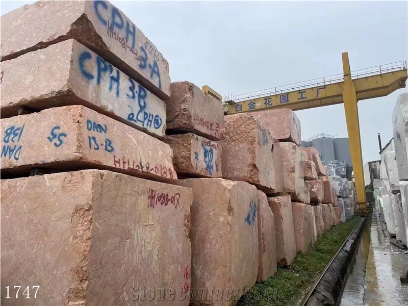 Tea Rose Marble Slabs Filipina Orange Peel Red Stone Tile